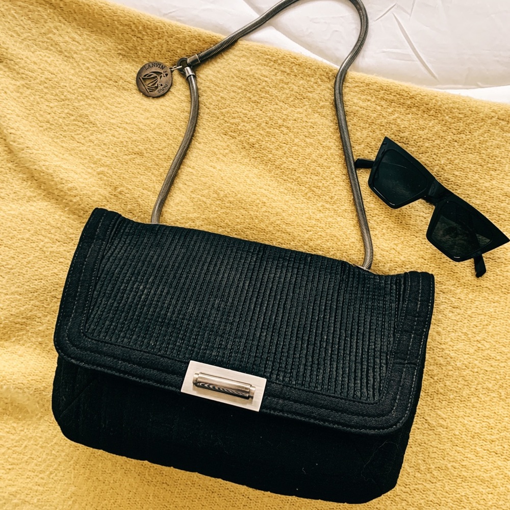 Vintage Lanvin Black Textured Bag